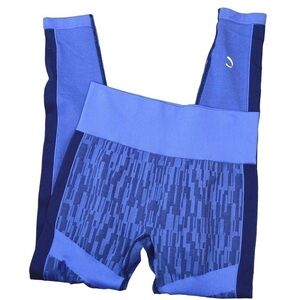 Climawear Muse‎ Patriot Blue Seamless Yoga Leggings, Size Large